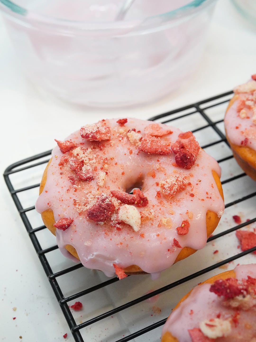 Strawberry donuts